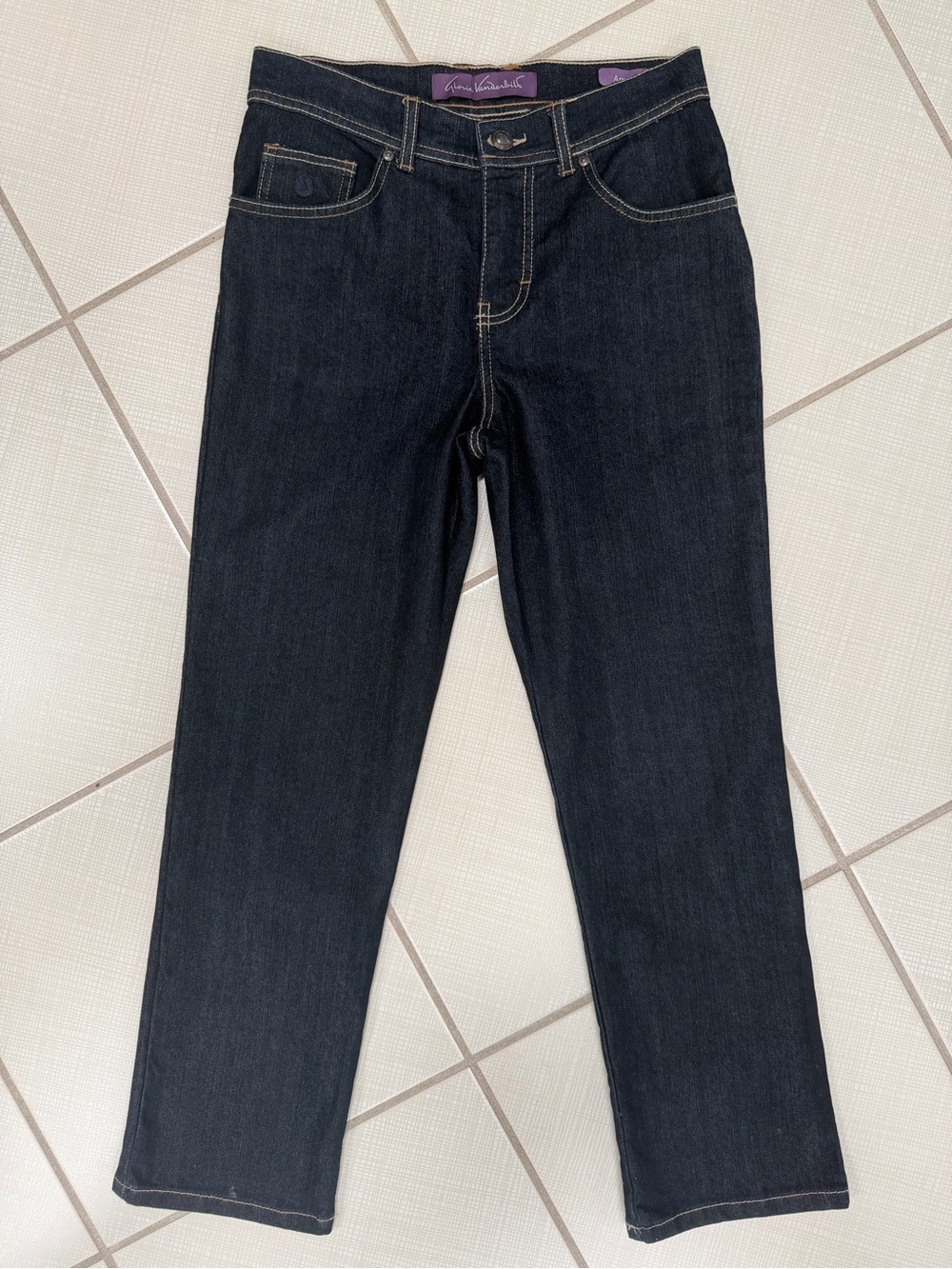 Gloria Vanderbilt Women's Dark Indigo Straight Leg Jeans